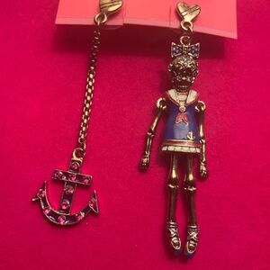 Betsey Johnson Ivy League Salior Girl Mismatched Earrings - 11